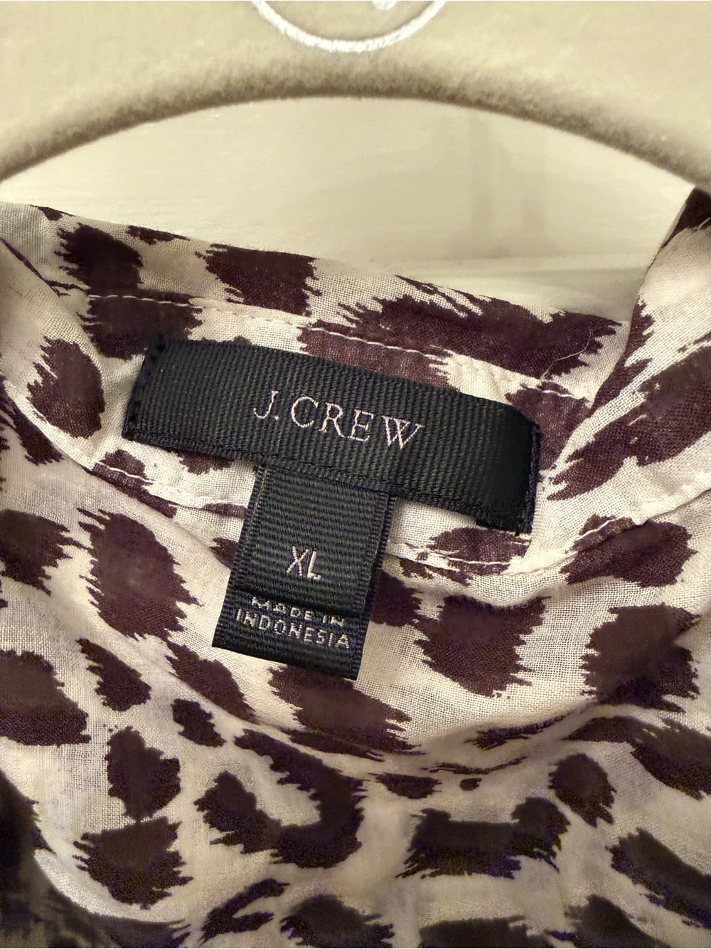 J. Crew Leopard Print Swim Coverup - Brown and White